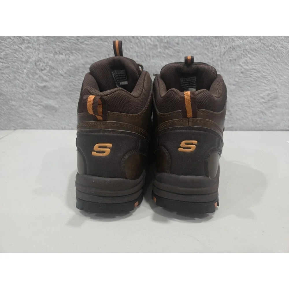 Skechers Traven Waterproof Hiking Boots, Brown Leather, Men's Sz 10